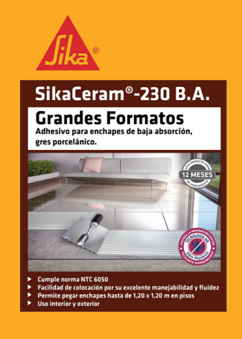 Pegar porcelanato en exteriores y grandes formatos? - SikaCeram®-230 BA Grandes Formatos - Imagen 3