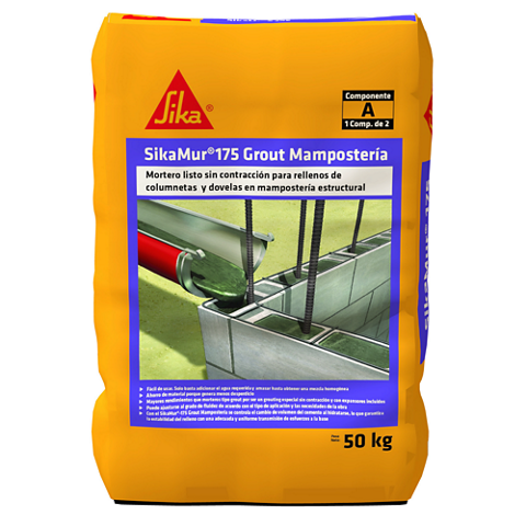 Grout para relleno de celdas y columnetas de mampostería? - SikaMur®-175 Grout Mamposteria