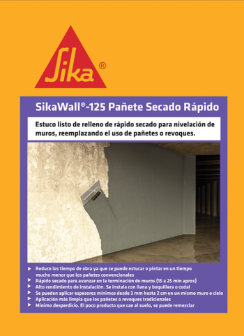 Pañete listo de rápido secado para reemplazar el uso de pañetes o revoques, evitando la figuración y desprendimientos? - SikaWall®-125 Pañete Rapido Secado - Imagen 3