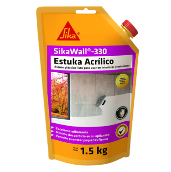 Un estuco blanco y resistente que selle fisuras del pañete en interior y exterior? - SikaWall®-330 Estuka Acrilico CO